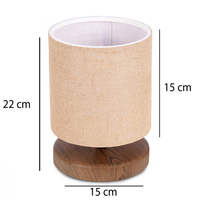Opviq AYD-3265 Lámpara de Mesa de Cuerpo de Tela Color Mimbre